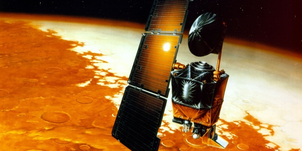 Artistieke impressie van de Mars Climate Orbiter