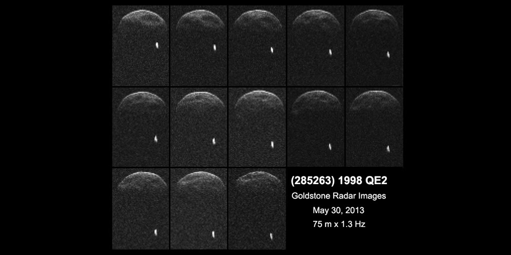 Eerste radarbeelden van planetoïde 1998 QE2