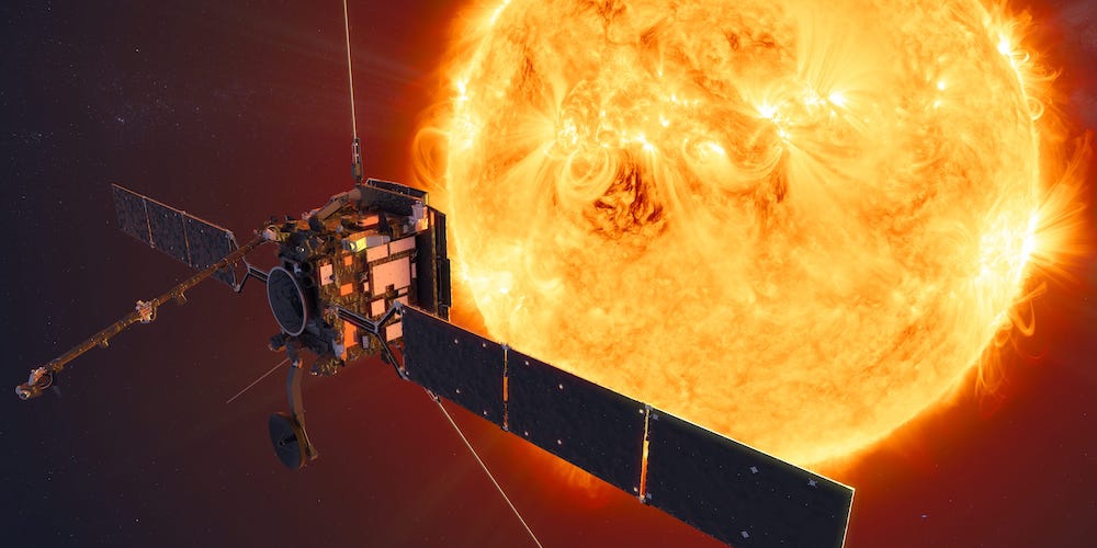 Artistieke impressie van de Europese Solar Orbiter.