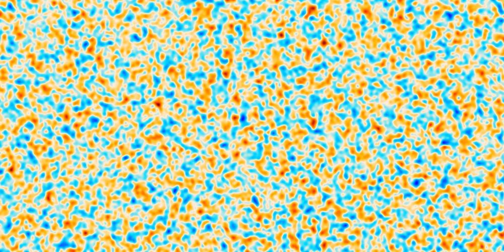 Kaart van de kosmische achtergrondstraling, gemaakt met de Atacama Cosmology Telescope.