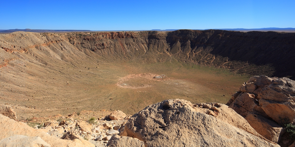 De bekende Barringerkrater in Arizona