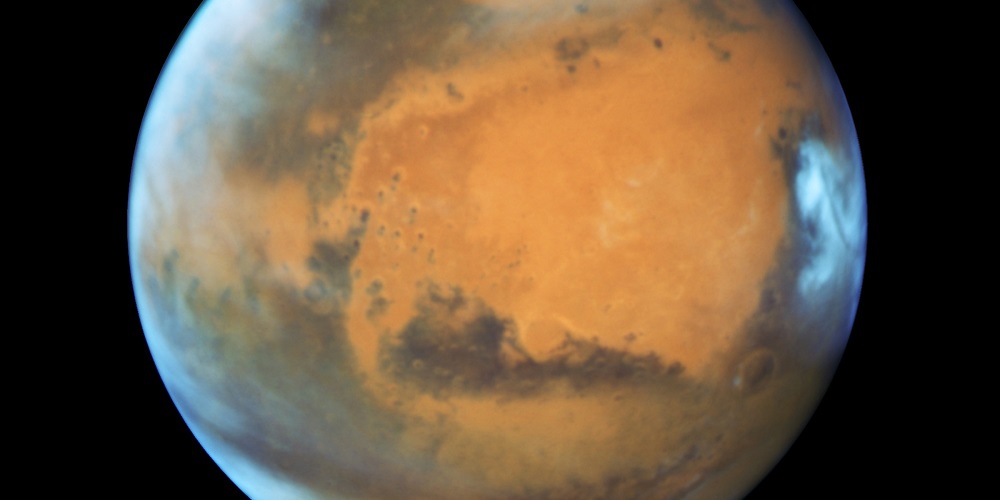 De planeet Mars.