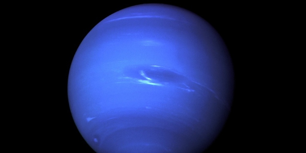 De prachtige 'blauwe' planeet Neptunus