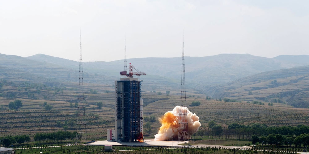 Lancering van een Chinese CZ-4C raket vanop het Taiyuan Satellite Launch Center