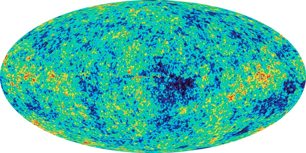 De kosmische achtergrondstraling in kaart gebracht door de WMAP satelliet