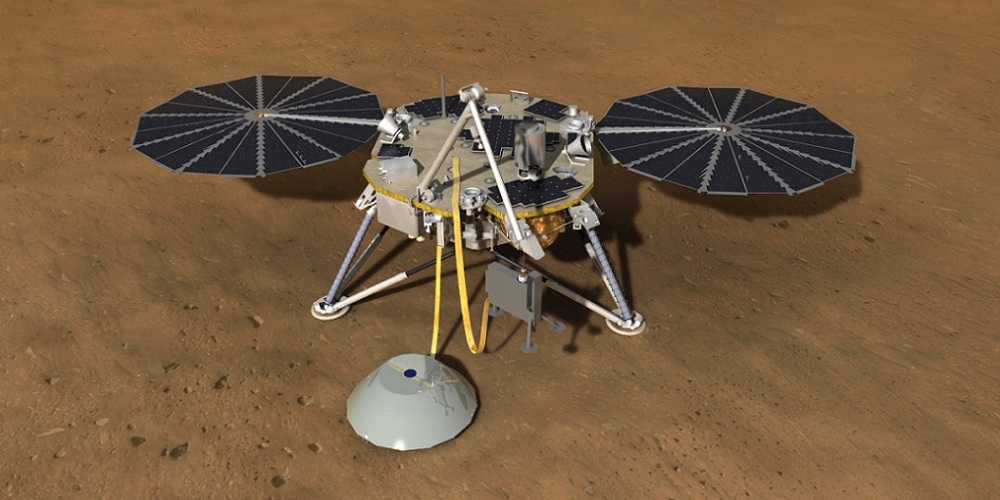 Artistieke impressie van NASA's InSight missie