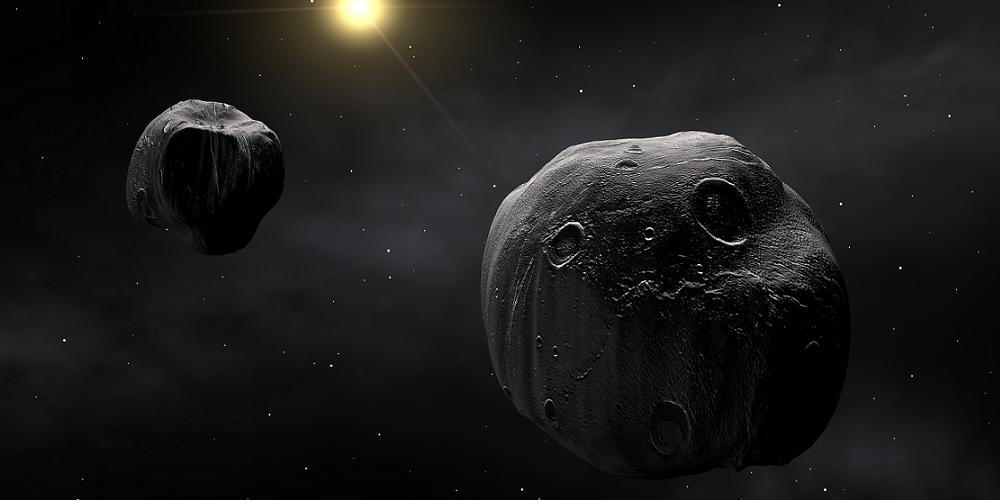 Artistieke impressie van enkele planetoïden